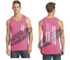 Pink Thin Pink Line Tattered American Flag Tank Top