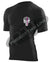 Embroidered Thin PINK Line Punisher Skull inlayed American Flag Short Sleeve Compression Shirt