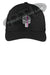 Embroidered Thin Pink Line Punisher Skull inlayed with the American Flag Flex Fit Fitted TRUCKER Hat