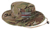 Embroidered Thin RED Line American Flag Boonie Adjustable Hat