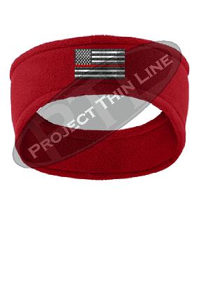Thin RED Line American Flag Fleece Headband