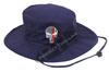 Navy Blue Boonie Hat with embroidered Subdued Thin RED Line Punisher