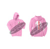Pink Thin RED Line Punisher Skull inlayed with the Tattered American Flag Hooded Sweatshirt