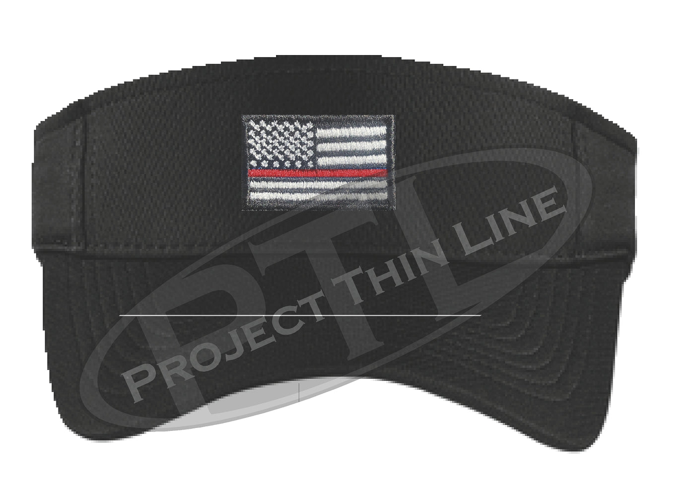 Embroidered Thin Red Line American Flag Visor