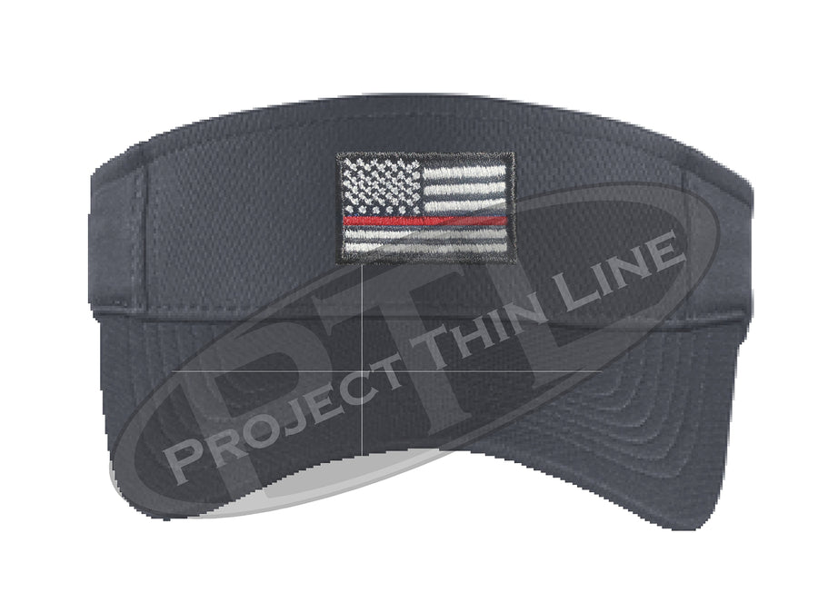 Embroidered Thin Red Line American Flag Visor