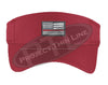 RED Embroidered Thin Red Line American Flag Visor