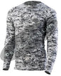 Digital Camo Embroidered Thin SILVER Line Punisher Skull inlayed American Flag Long Sleeve Compression Shirt