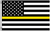 3' x 5' Poly USA Thin YELLOW Line American Flag