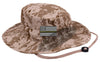 Desert Camo Boonie hat embroidered with a Thin Gold Line Subdued American Flag