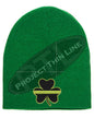 Thin YELLOW Line Shamrock Skull Cap