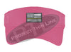 Pink Embroidered Thin Gold Line American Flag Visor