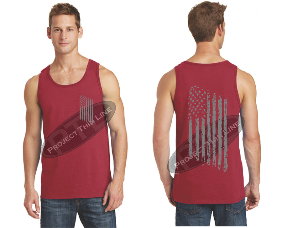 TACTICAL Tattered American FLAG Tank Top