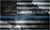 5" American Tattered Flag Thin Blue Line Shape Sticker Decal