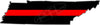 5" Tennessee TN Thin Red Line State Sticker Decal
