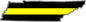 5" Tennessee TN Thin Yellow Line Black State Shape Sticker