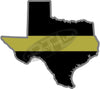 5" Texas TX Thin Gold Line State Sticker Decal