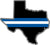 5" Texas TX Thin Blue White Line State Sticker Decal