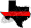5" Texas TX Thin Red Line State Sticker Decal