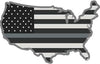 5" United States BW Thin SILVER Line State Shape Sticker Decal