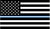 5" American BW Flag Thin Blue White Line Shape Sticker Decal