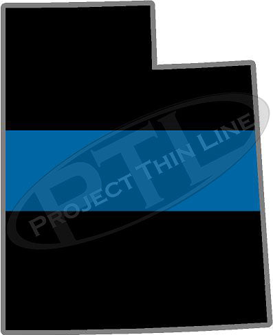 5" Utah UT Thin Blue Line State Sticker Decal