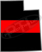 5" Utah UT Thin Red Line State Sticker Decal