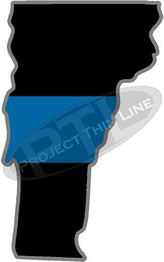 5" Vermont VT Thin Blue Line State Sticker Decal