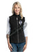 Womens Embroidered Thin Blue Line Punisher Skull Microfleece Vest