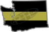 5" Washington WA Thin Gold Line State Sticker Decal