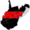 5" West Virginia WV Thin Red Line State Sticker Decal