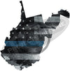 5" West Virginia WV Tattered Thin Blue Line State Sticker Decal