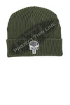 Tactical Subdued Punisher Skull with inlayed American Flag Winter Watch Hat