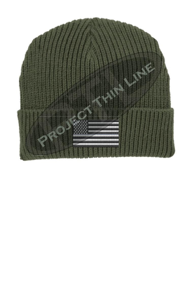 Tactical Subdued American Flag Winter Watch Hat