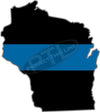 5" Wisconsin WI Thin Blue Line State Sticker Decal