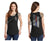 Women's Thin Blue / Red Line Tattered American Flag Tank Top