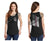 Women's Thin PINK Line Tattered American Flag Tank Top