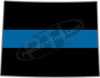 5" Wyoming WY Thin Blue Line State Sticker Decal