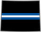 5" Wyoming WY Thin Blue White Line Black State Shape Sticker