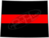 5" Wyoming WY Thin Red Line State Sticker Decal