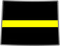 5" Wyoming WY Thin Yellow Line Black State Shape Sticker