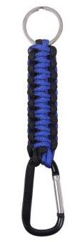 Thin Blue Line Keychain With Carabiner