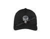 Embroidered Thin Blue / Red Line Punisher Skull with American Flag Flex Fit TRUCKER Hat fitted