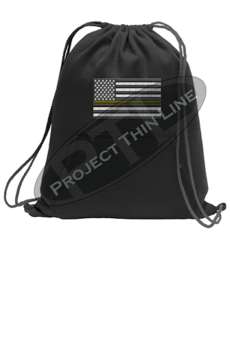 Thin GOLD Line Flag Cinch Sack Backpack