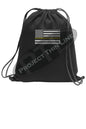 Thin GOLD Line Flag Cinch Sack Backpack