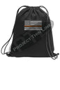 Thin ORANGE Line Flag Cinch Sack Backpack