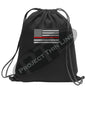 Thin RED Line Flag Cinch Sack Backpack