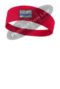 Red Thin BLUE Line American Flag Moisture Wicking Competitor Headband