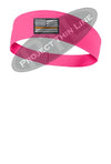 Pink Thin Orange Line American Flag Moisture Wicking Competitor Headband