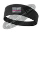 Black Thin Pink Line American Flag Moisture Wicking Competitor Headband