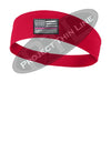 Red Thin Pink Line American Flag Moisture Wicking Competitor Headband